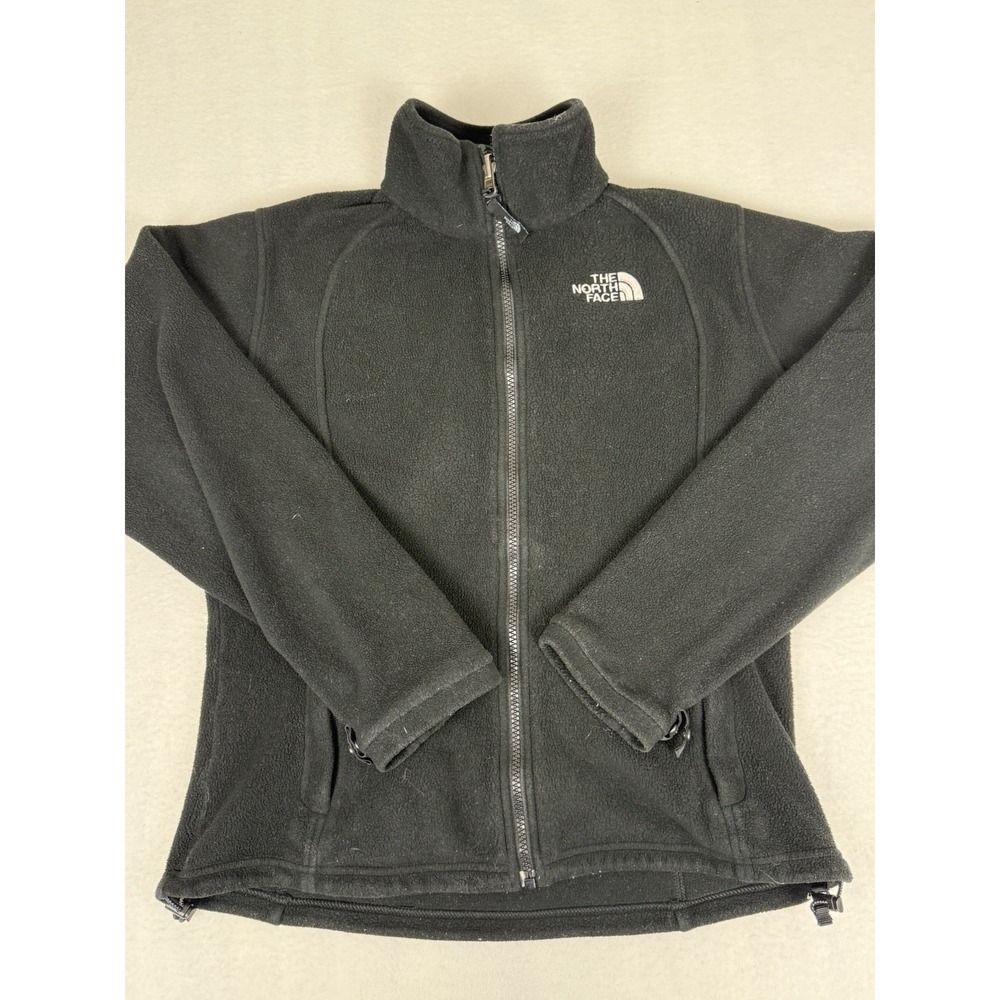 Rare VTG THE NORTH FACE Full Zip Fleece Bomber Jacket 2000s TNF Black Women's S